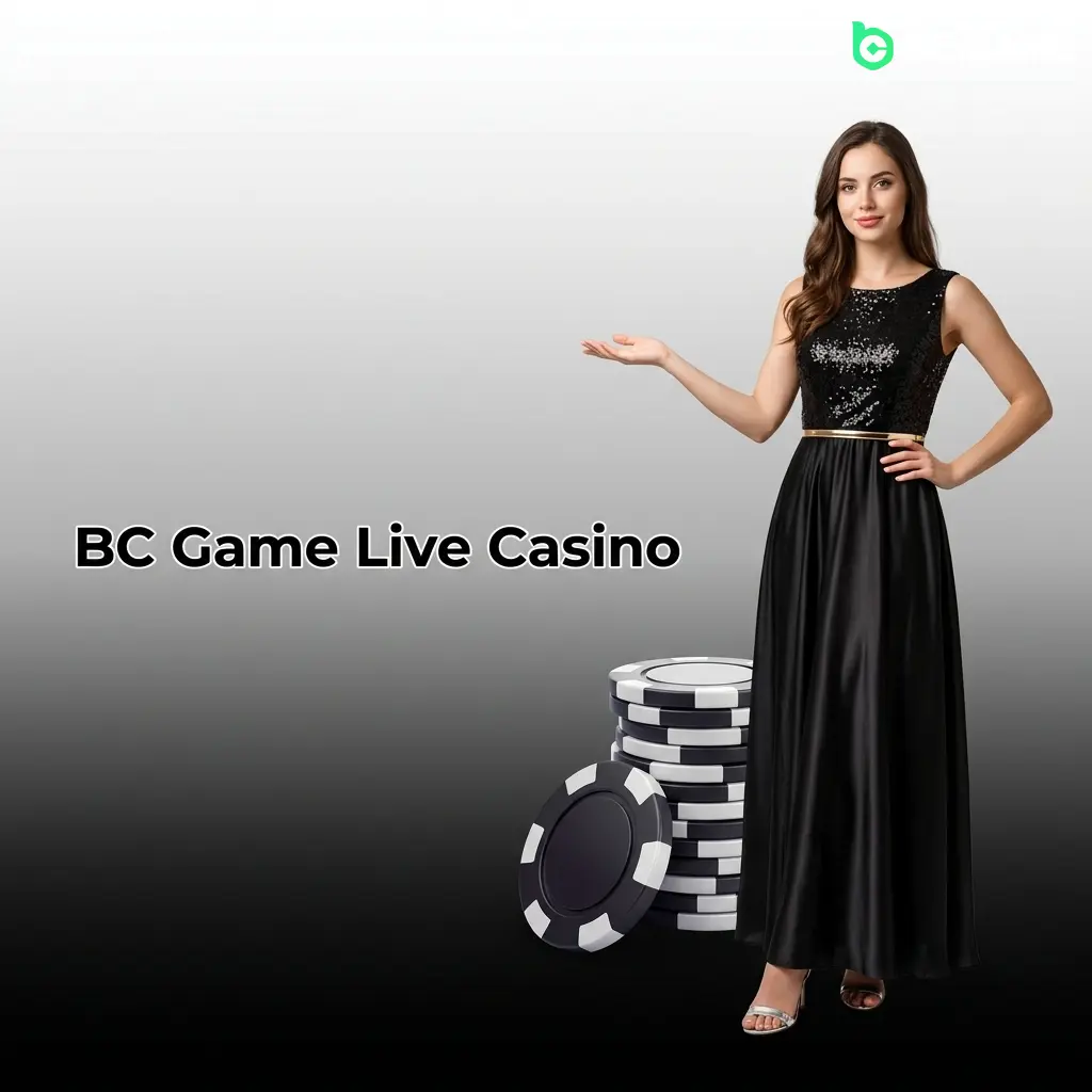 BC Game Live Casino with real dealer games streamed in HD, featuring blackjack, roulette, baccarat, and live game shows