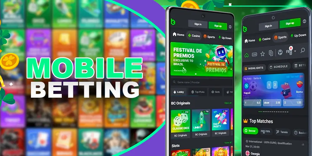 Sports betting on the mobile app