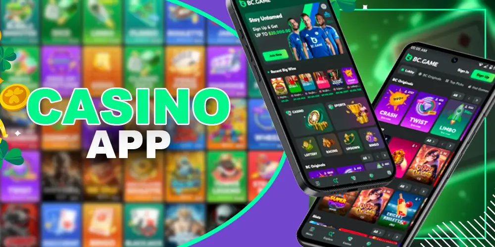 Casino mobile app interface